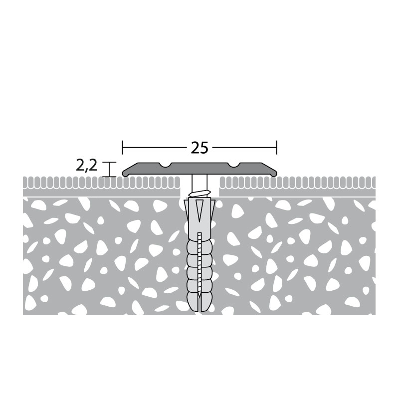 PRINZ Alu Übergangsprofil Nr. 133, 25 mm, in verschiedenen Farben PRINZ Alu Übergangsprofil Nr. 133, 25 mm, in verschiedenen Farben