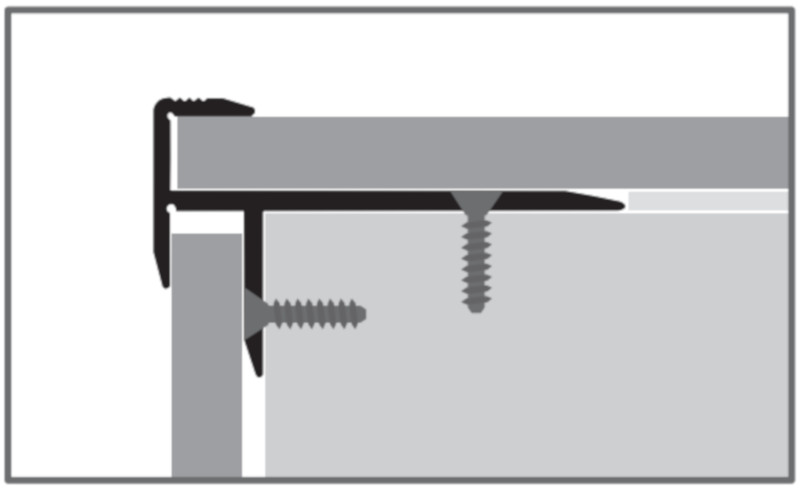 Küberit Treppenkantenprofil Typ 828, 500 cm, edelstahloptik (F2) Küberit Treppenkantenprofil Typ 828, 500 cm, edelstahloptik (F2)