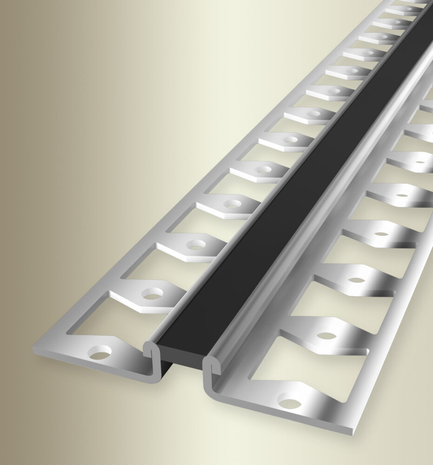 Küberit Edelstahl Dehnungsprofil Typ 307 S, edelstahl, 6 mm, schwarz, 250 cm