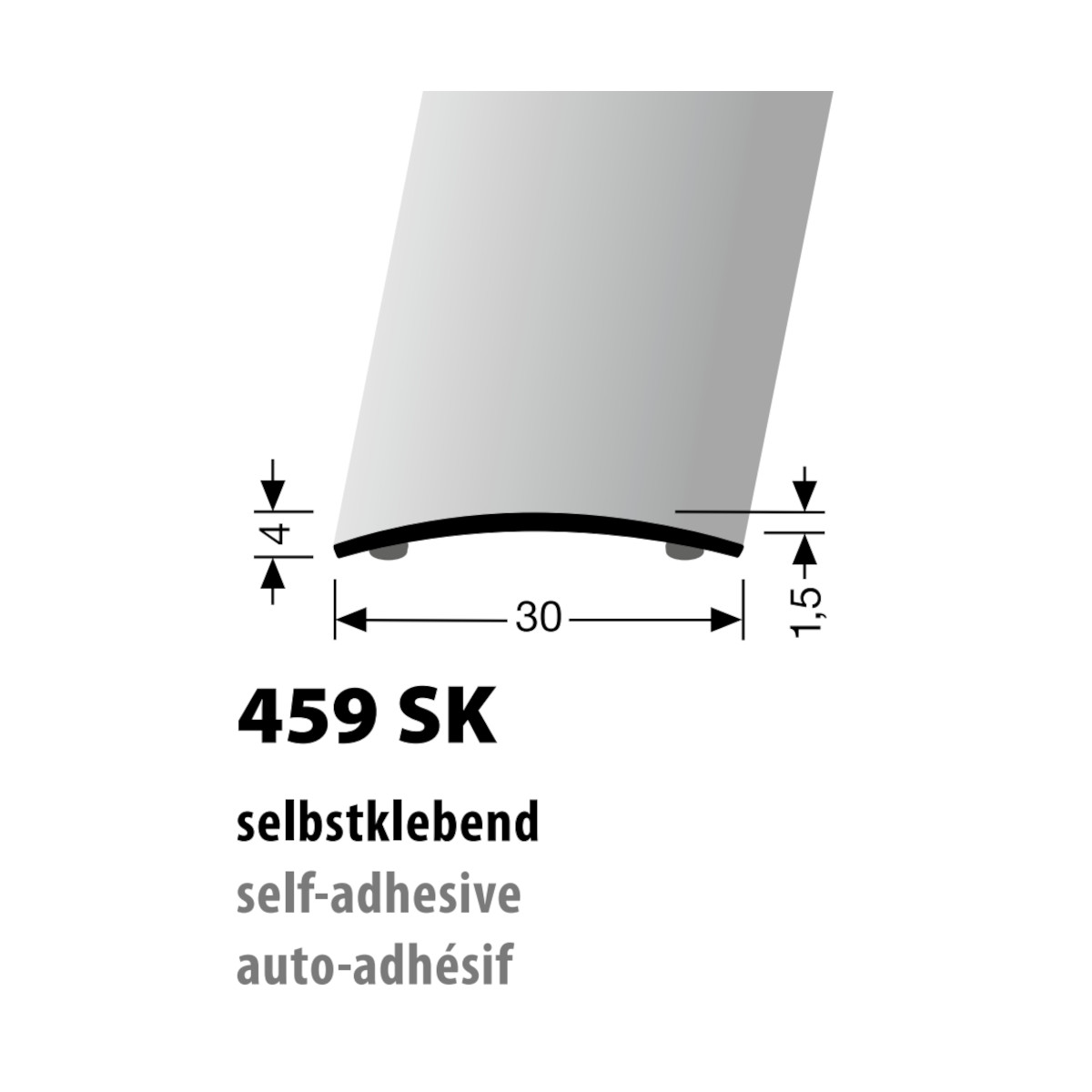 Küberit Alu Übergangsprofil 30 mm, Typ 459, selbstklebend