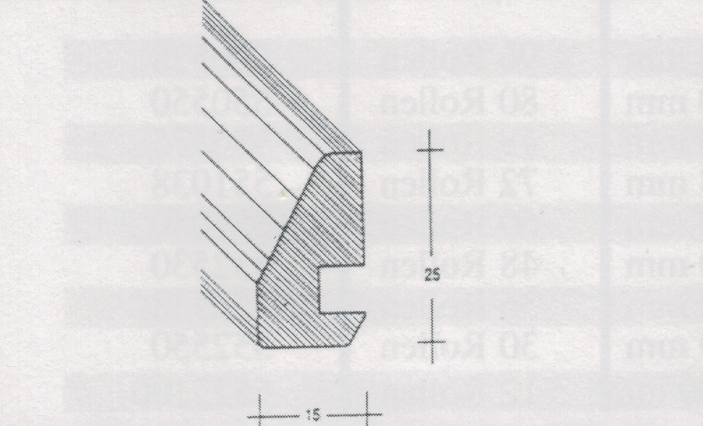 Holzleiste 15 x 25 mm mit Folie ummantelt, Rüster/Ulme, 240 cm Holzleiste 15 x 25 mm mit Folie ummantelt, Rüster/Ulme, 240 cm
