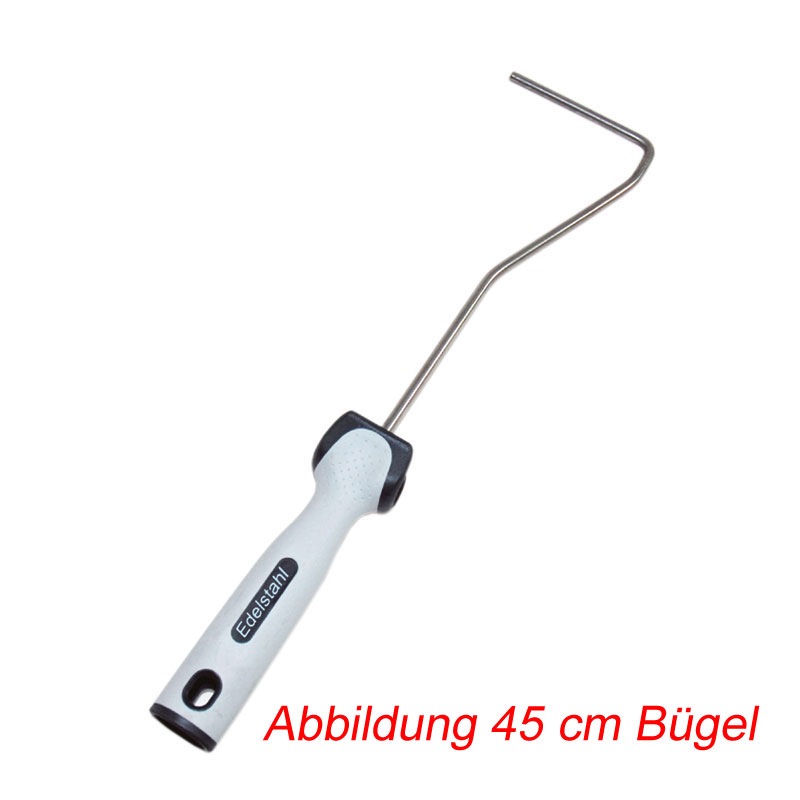 Friess Kleinwalzen-Steckbügel ´Spitzenqualität´, V2A Edelstahl rostfrei, 2K-Softgriff, 28 cm Friess Kleinwalzen-Steckbügel ´Spitzenqualität´, V2A Edelstahl rostfrei, 2K-Softgriff, 28 cm