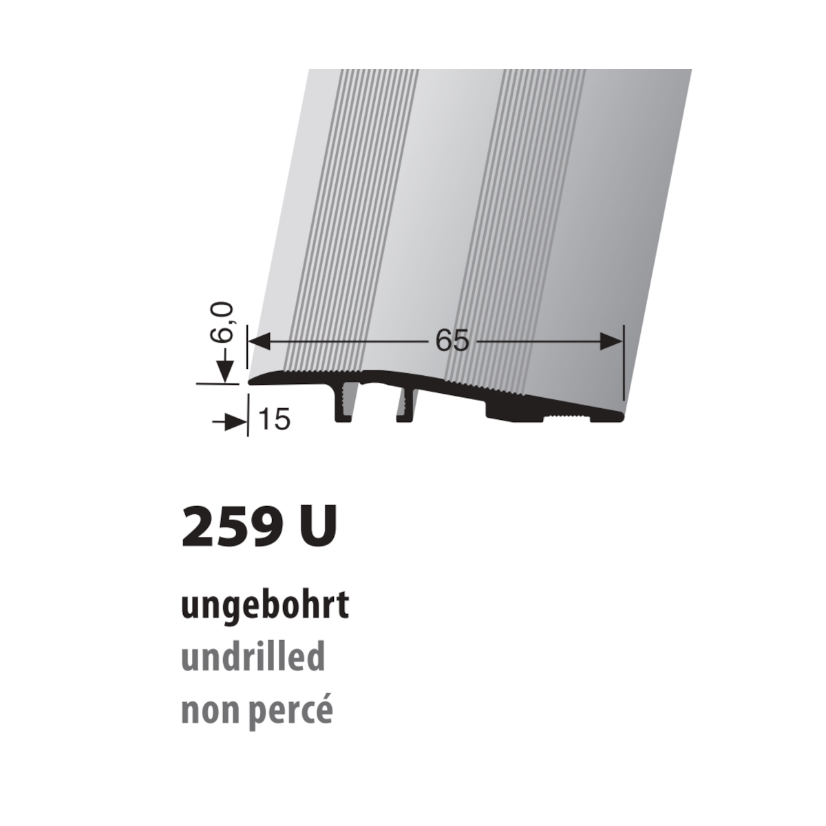 Küberit Alu Rampenprofil Typ 259 U