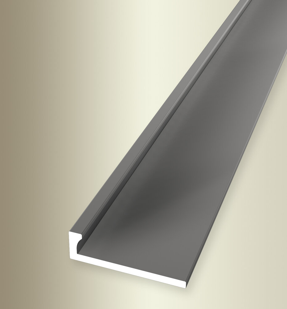 KÜBERIT Ungestanztes Profil 4,5 mm Typ 302 U, 250 cm, edelstahloptik (F2)