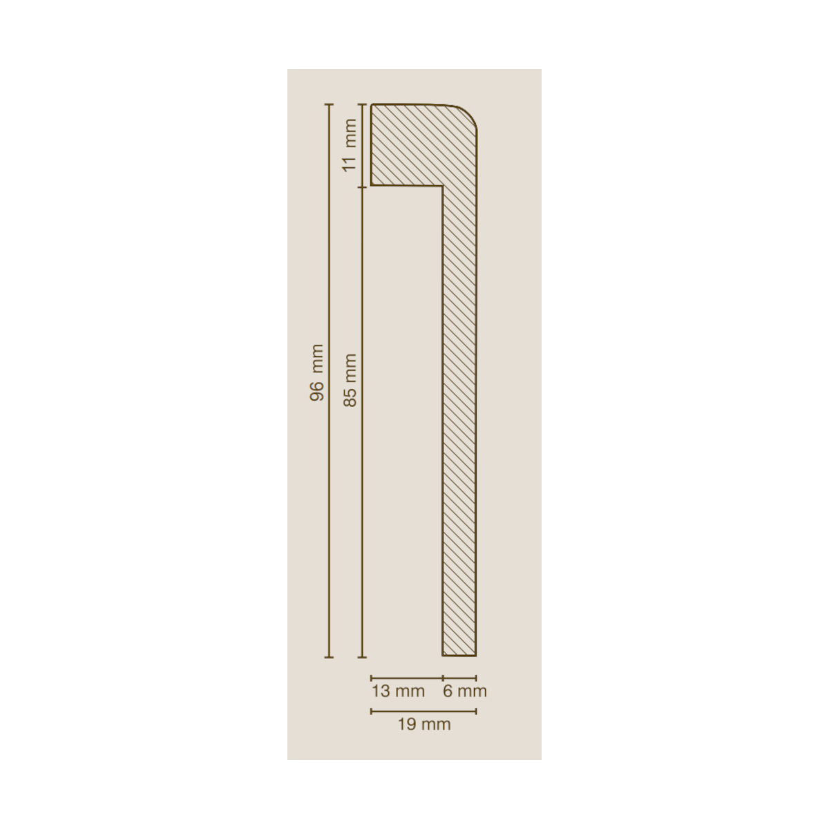 SÜDBROCK Abdeckleiste für Fliesensockel, MDF-Kern, 19 x 96 mm, Innenhöhe 85 mm, Oberkante abgerundet, 250 cm, weiß SÜDBROCK Abdeckleiste für Fliesensockel, MDF-Kern, 19 x 96 mm, Innenhöhe 85 mm, Oberkante abgerundet, 250 cm, weiß