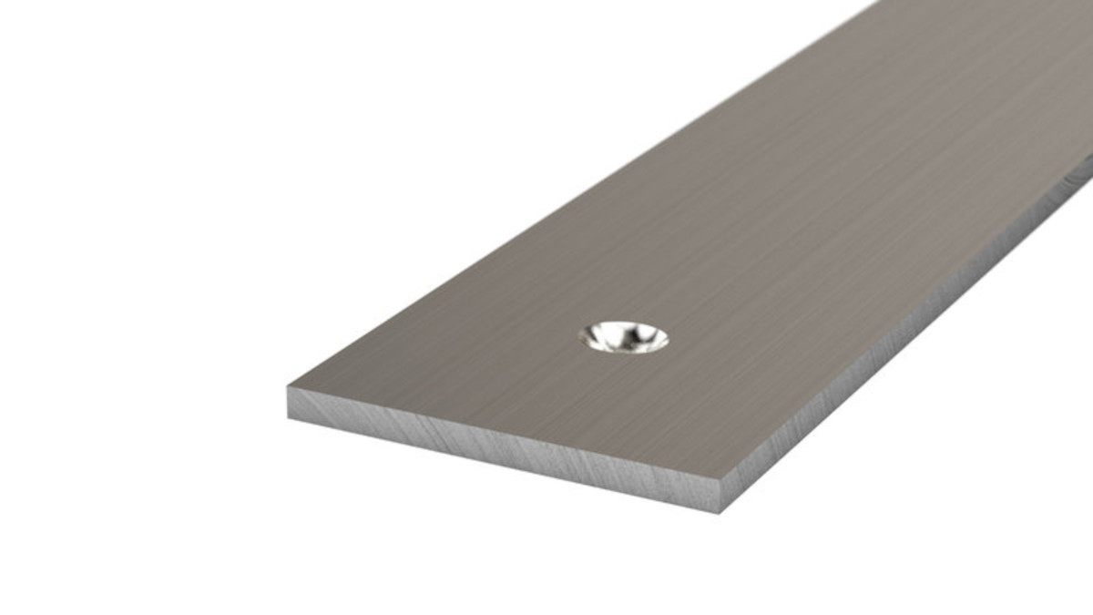 PRINZ Edelstahl-Flachprofil gelocht 40 x 3 mm, 250 cm, edelstahl gebürstet