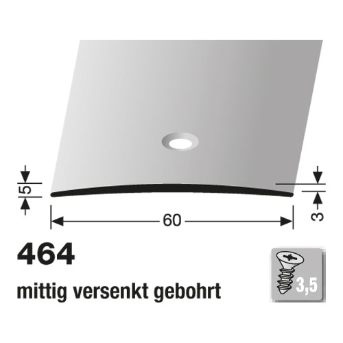 Küberit Alu Übergangsprofil 60 mm, Typ 464