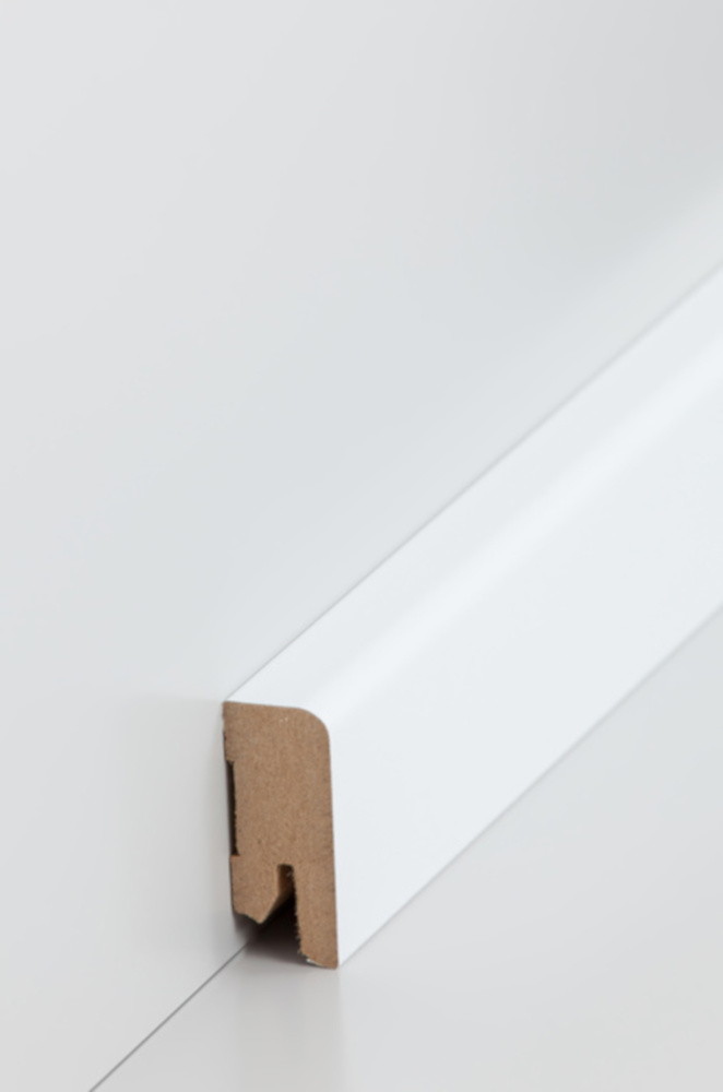 SÜDBROCK MDF-Fußleiste 16 x 40 mm, mit weißer lackierfähiger Folie ummantelt, 250 cm SÜDBROCK MDF-Fußleiste 16 x 40 mm, mit weißer lackierfähiger Folie ummantelt, 250 cm