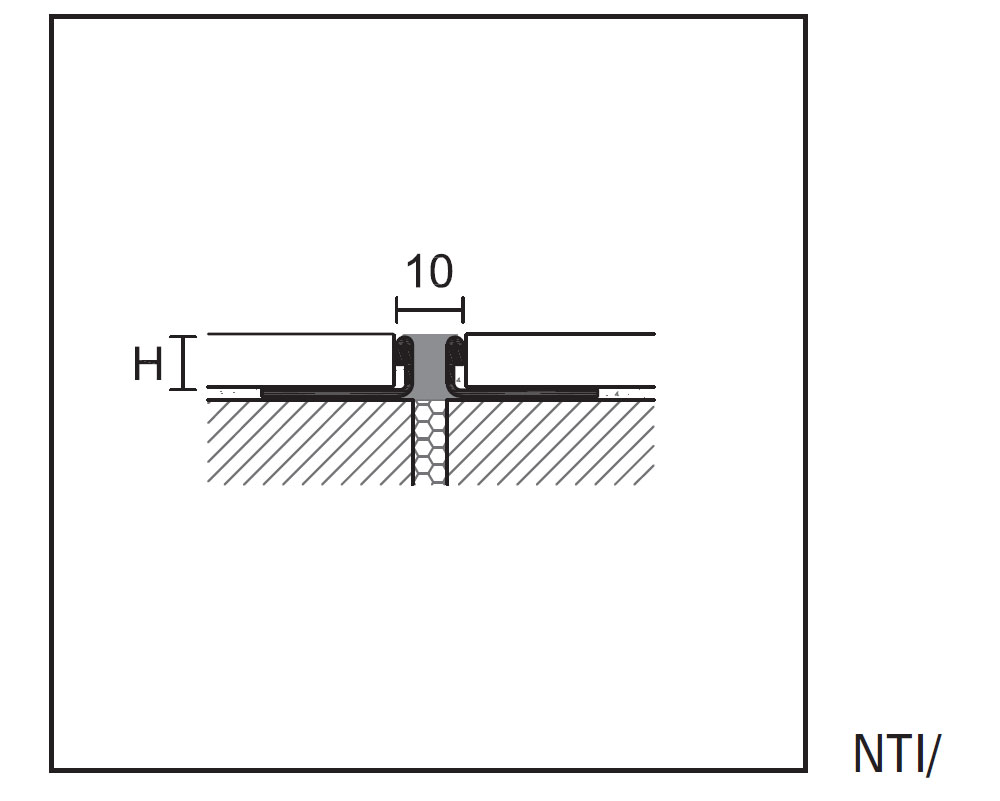 Profilpas Projoint DIL Dehnungsfugenprofil NTI/150, Edelstahl, 15 mm, grau, 270 cm