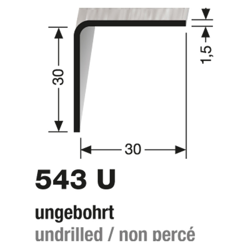 Küberit Eckschutzwinkel, 30 x 30mm, Typ 543 U Küberit Eckschutzwinkel, 30 x 30mm, Typ 543 U