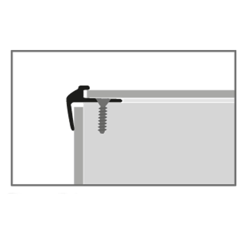 Küberit Alu Treppenkantenprofil Typ 850, 250 cm, poliert (F3) Küberit Alu Treppenkantenprofil Typ 850, 250 cm, poliert (F3)