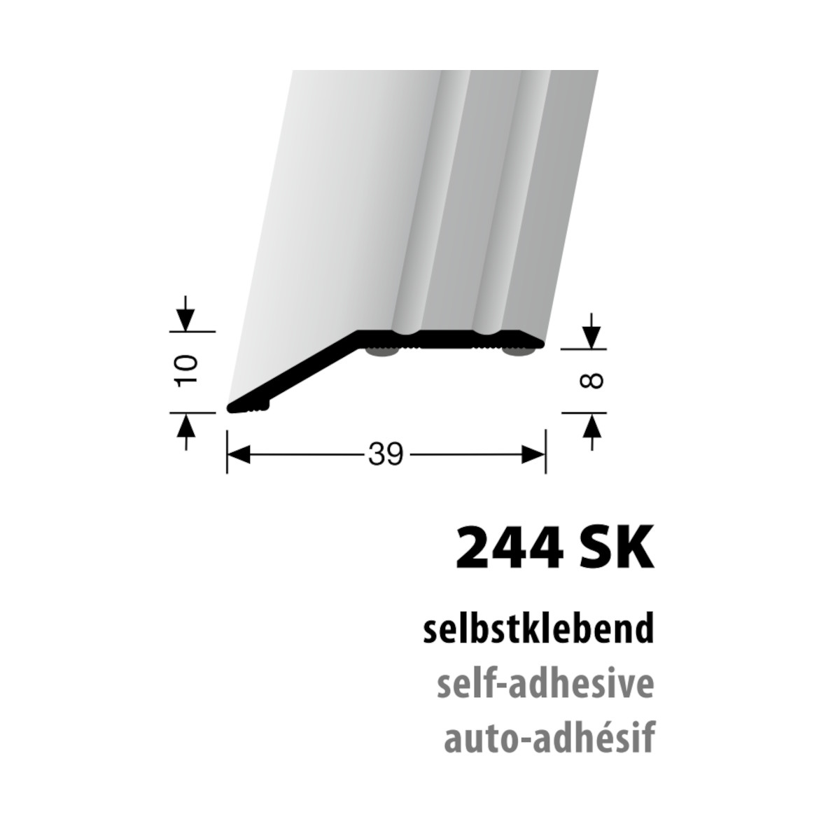 Küberit Abschlußprofil Typ 244 SK, 8 mm, 100 cm, silber (F4) Küberit Abschlußprofil Typ 244 SK, 8 mm, 100 cm, silber (F4)