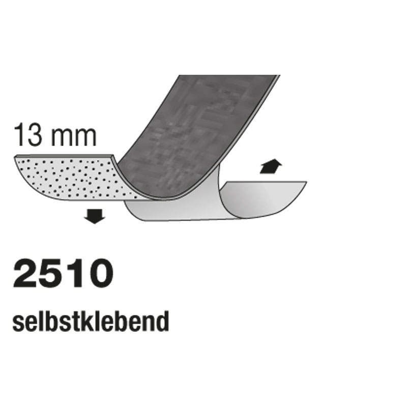 Küberit Gleitschutzeinlage SK, 13 mm ohne Körnung, 25 m Rolle, schwarz Küberit Gleitschutzeinlage SK, 13 mm ohne Körnung, 25 m Rolle, schwarz