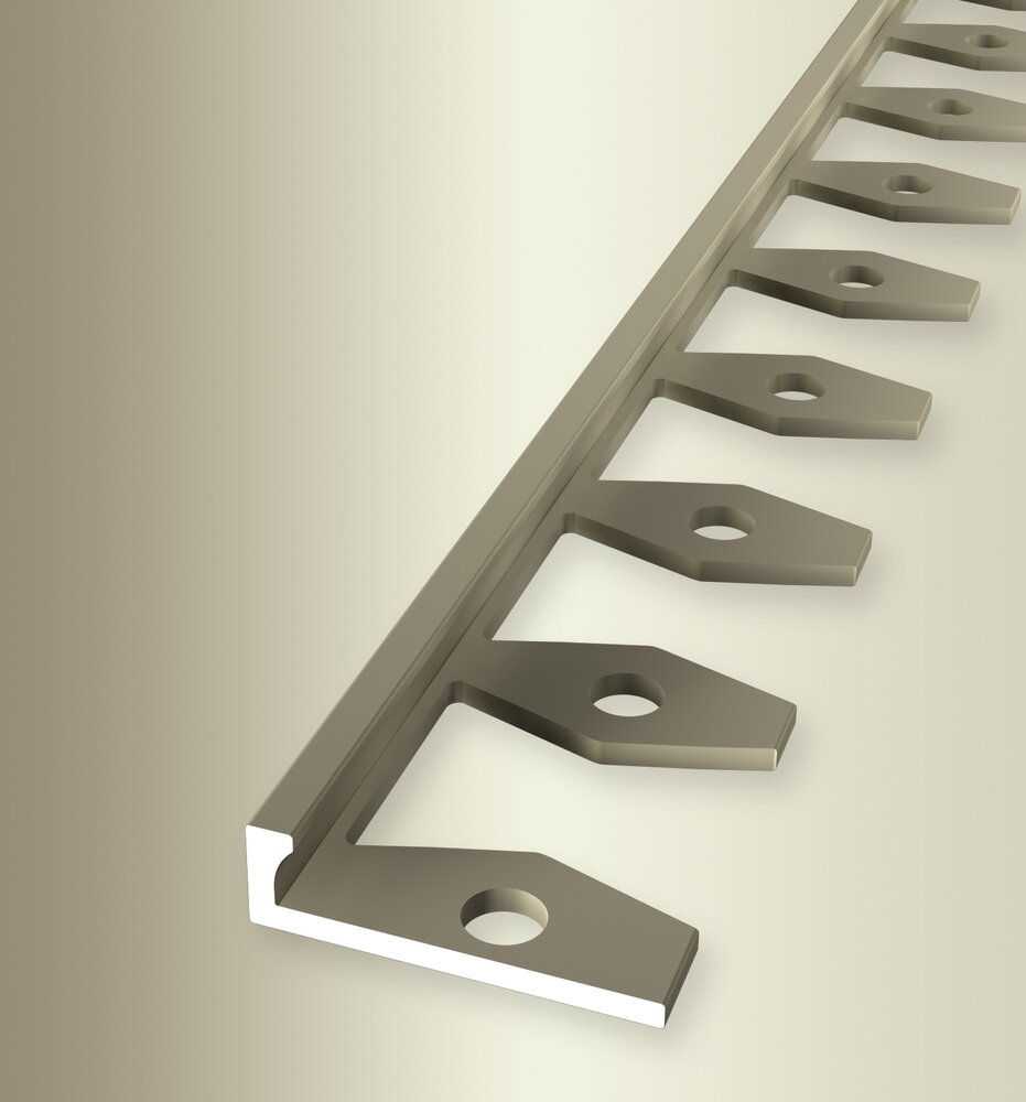 Küberit Alu Fliesenabschlußprofil einfach biegsam 2,5 mm, Typ 300, 250 cm, sand (F9)