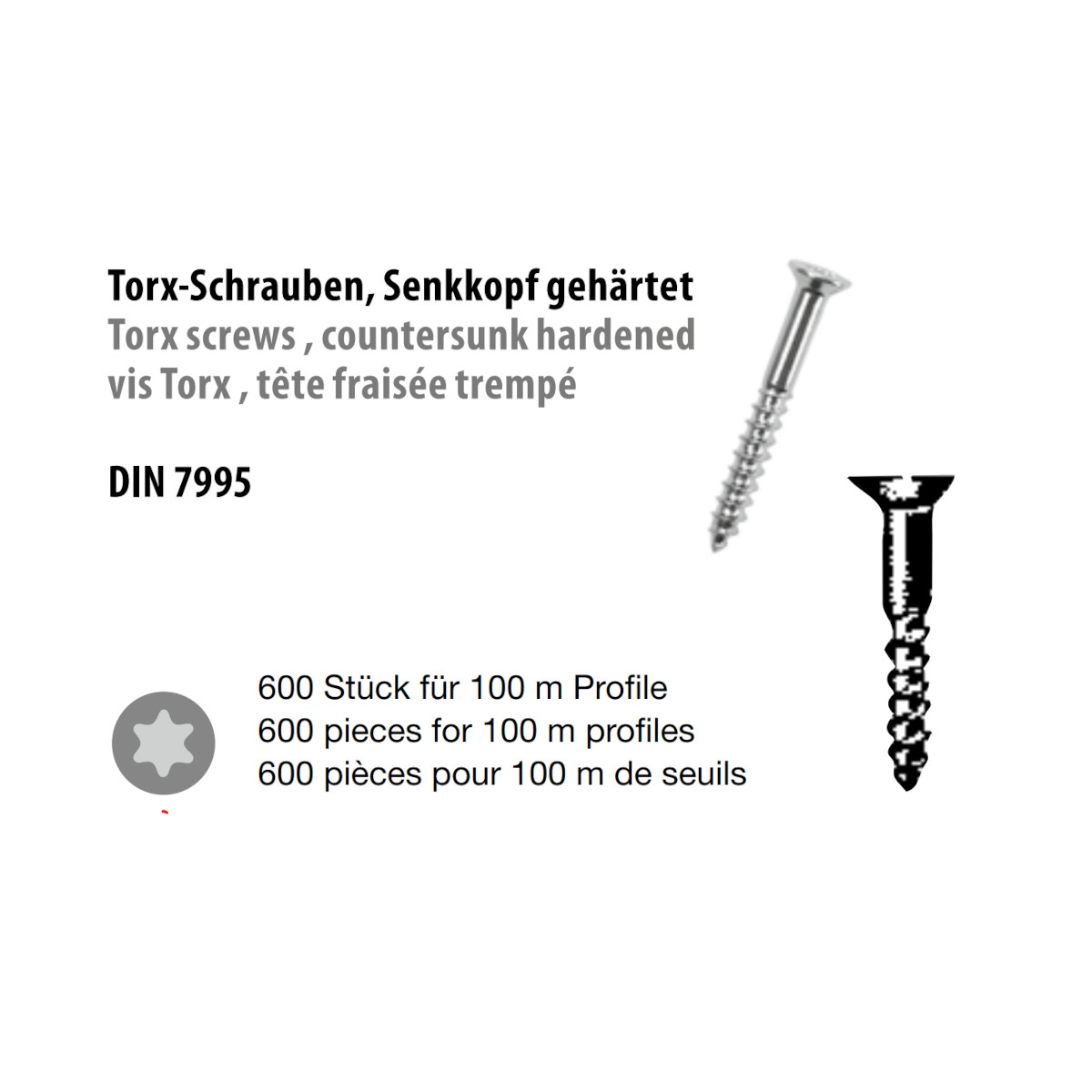 KÜBERIT Torxschraube edelstahl 3.5x30 Senkkopf gehärtet. 200 St. KÜBERIT Torxschraube edelstahl 3.5x30 Senkkopf gehärtet. 200 St.