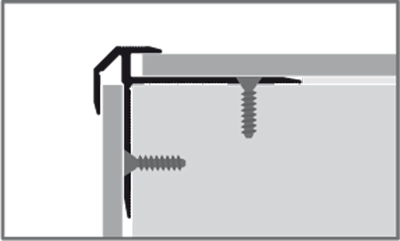 Küberit Alu Treppenkantenprofil Typ 838, 500 cm, bronze (F6) Küberit Alu Treppenkantenprofil Typ 838, 500 cm, bronze (F6)