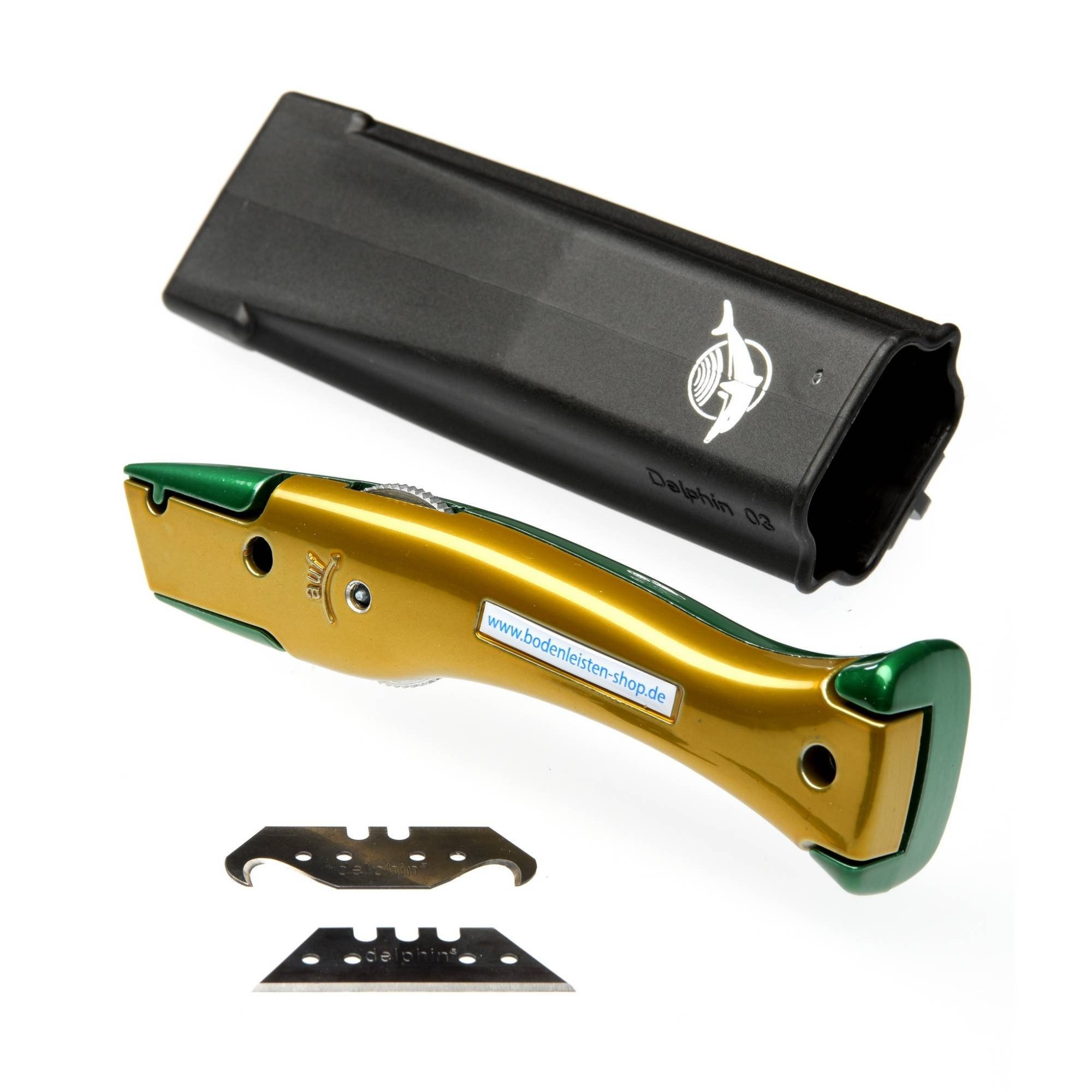 Delphin® 03 - Universalmesser Das Original, Style-Edition 2-farbig, Candy Grün-Gold