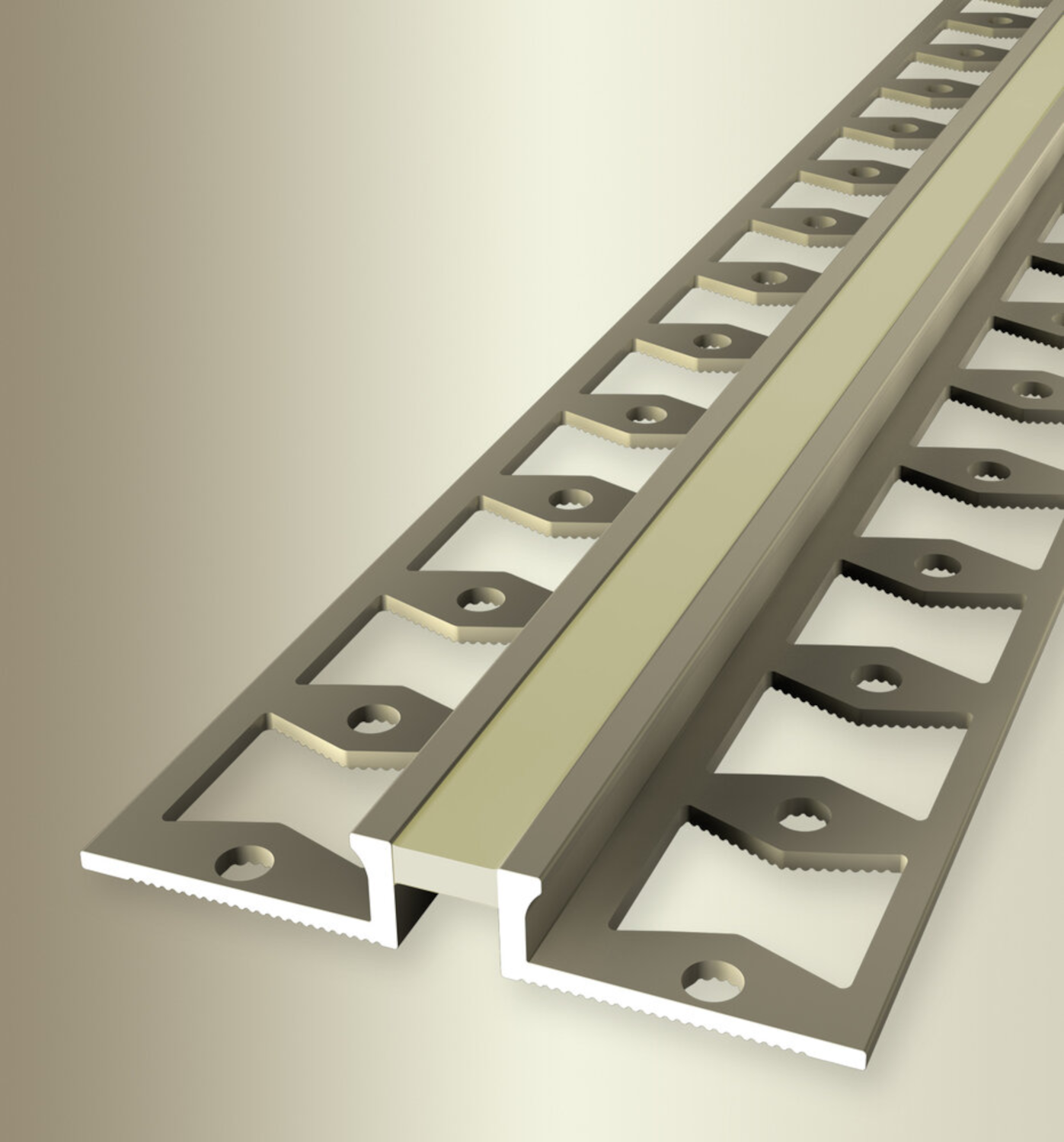 KÜBERIT Alu Dehnungsprofil Typ 307 S, sand, 6 mm, beige, 250cm