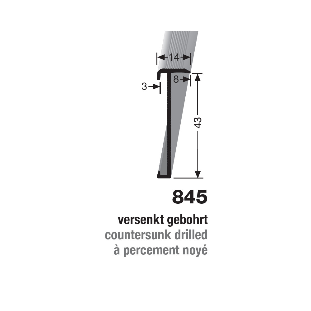 Küberit Treppenkantenprofil Typ 845