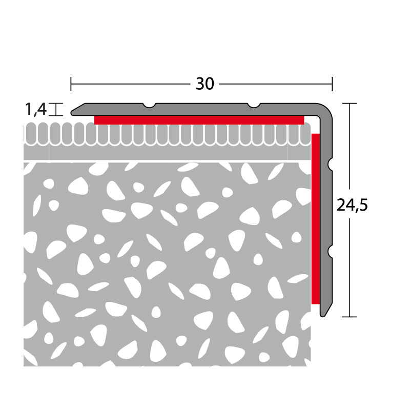 PRINZ Winkelprofil Nr. 168 SK, 24,5 x 30 mm, 250 cm, sahara