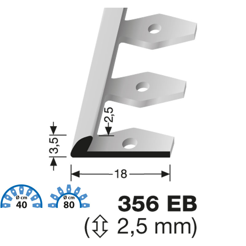 Küberit einfach biegbares Einfassprofil Typ 356 EB