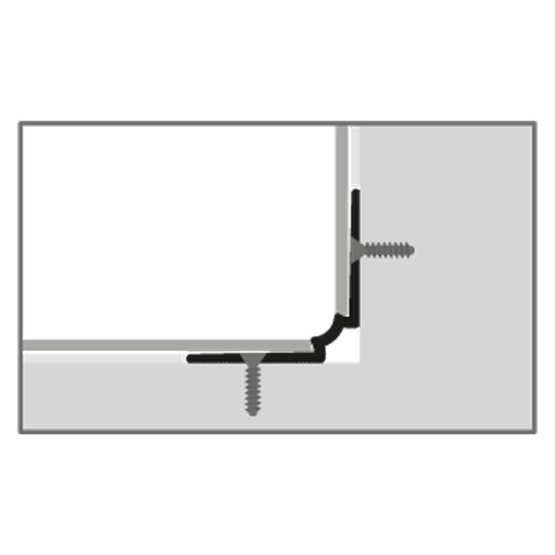 Küberit Alu Treppeninnenwinkel Typ 870 IW, 250 cm, silber (F4) Küberit Alu Treppeninnenwinkel Typ 870 IW, 250 cm, silber (F4)