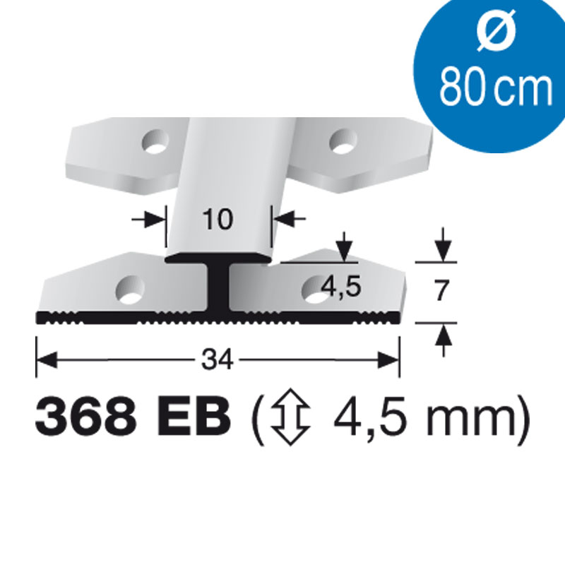 Küberit biegbares Trennprofil Typ 368 EB, 270 cm, silber (F4)