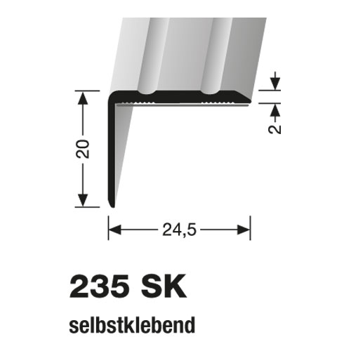 Küberit Alu Winkel 20 x 24,5mm Typ 235SK, selbstklebend