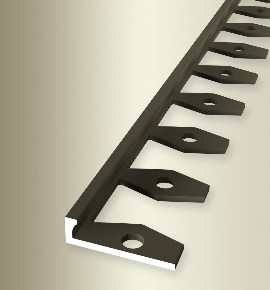 Küberit Alu Fliesenabschlußprofil einfach biegsam 2,5 mm, Typ 300, 250 cm, bronze (F6)