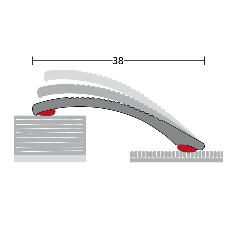 PRINZ Alu Anpassungsprofil Nr.138 SK, 100 cm, edelstahloptik matt