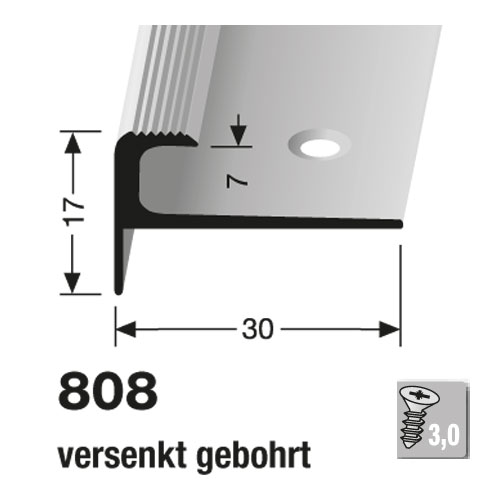 Küberit Alu Treppenkantenprofil Typ 808 Küberit Alu Treppenkantenprofil Typ 808