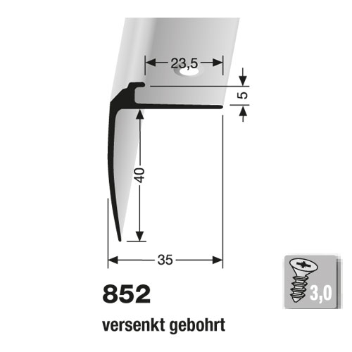 Küberit "Deko" Treppenkantenprofil Typ 852