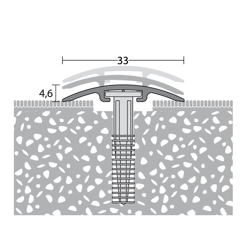 PRINZ D.O.S Übergangsprofil Nr. 100, 33 mm, in verschiedenen Farben