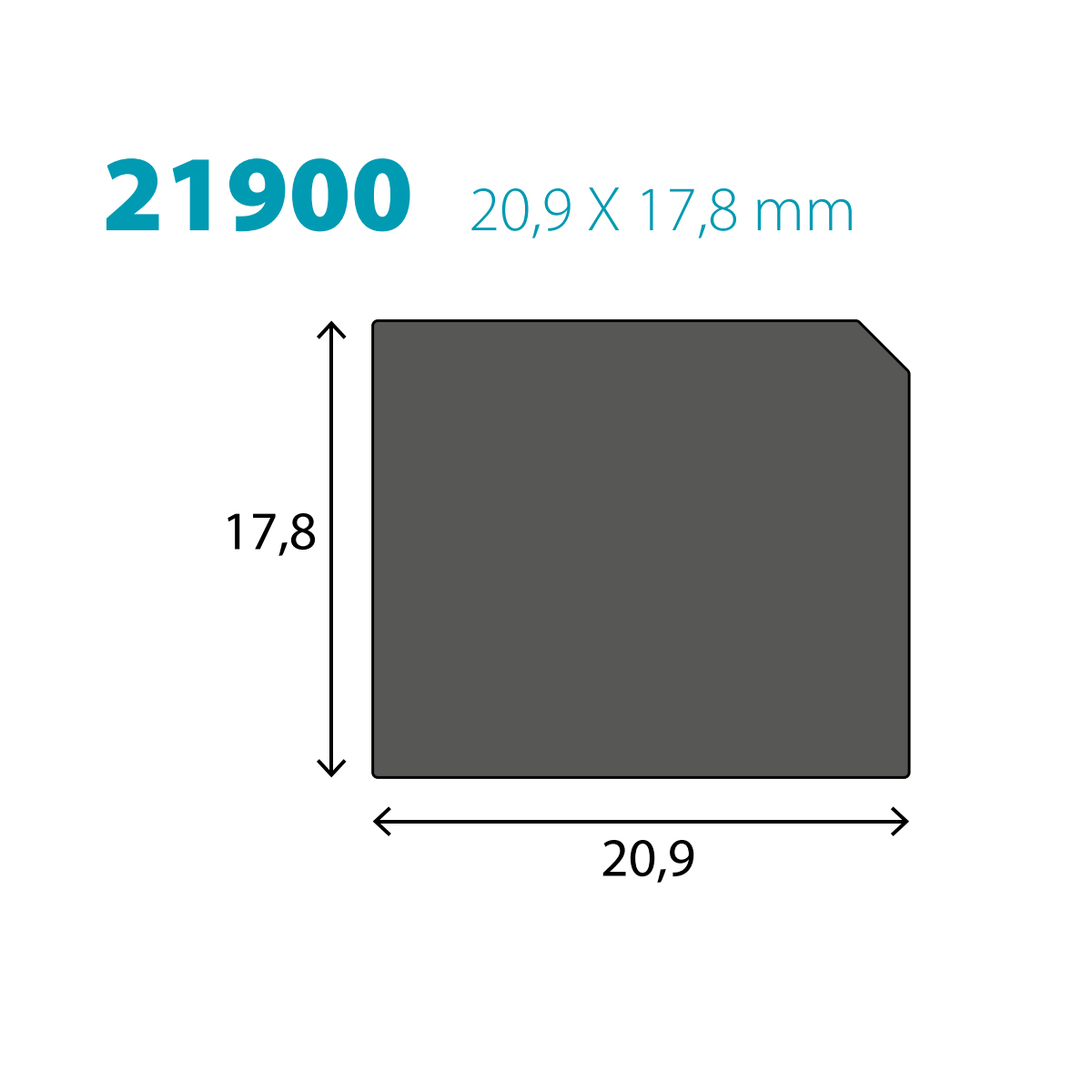 PRINZ Alu Endkappe für LED-Treppenkantenprofil Nr. 219, silber