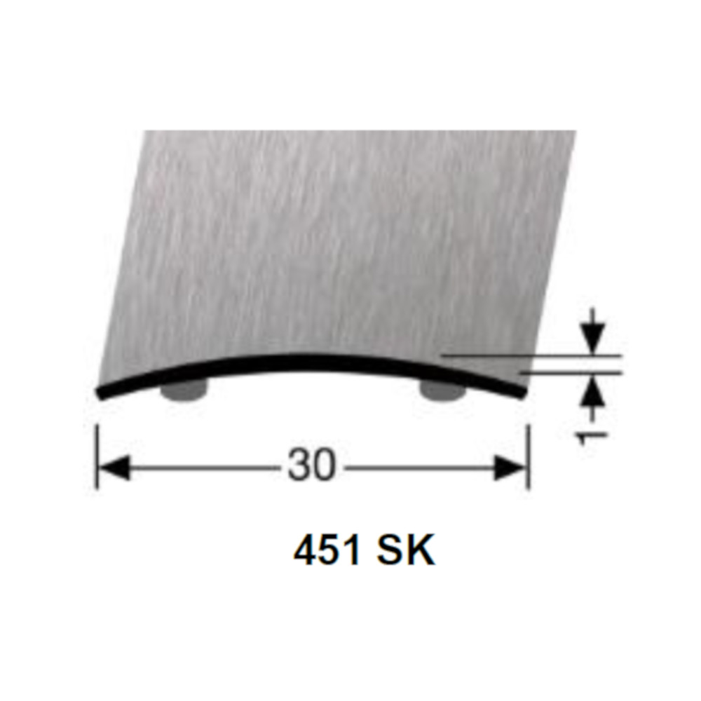 Küberit Übergangsprofil 1 X 30 Mm Typ 451 Sk 100 Cm Edelstahl