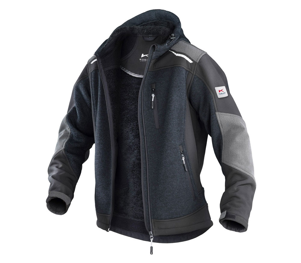 Kübler Strickjacke dunkelgrau/schwarz, Gr. M Kübler Strickjacke dunkelgrau/schwarz, Gr. M