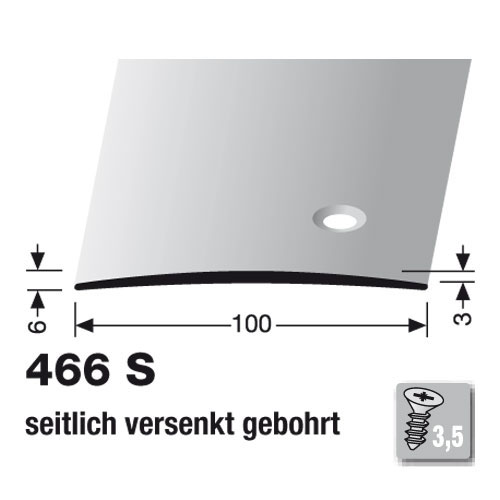 Küberit Alu Übergangsprofil, 100 mm, Typ 466 S