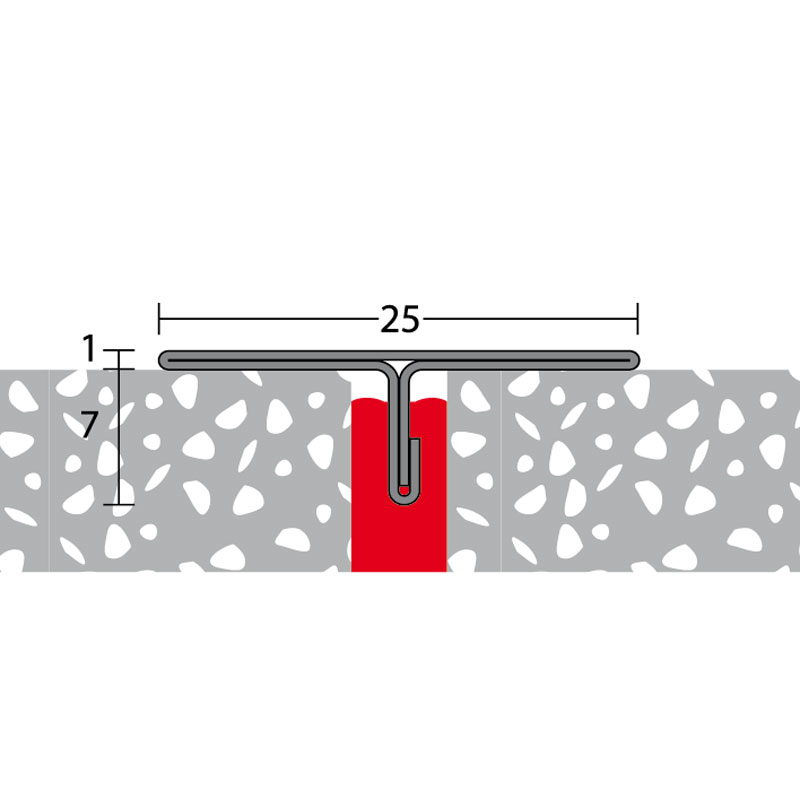 PRINZ T-Cover-Profil Nr. 741, 25 mm, 250 cm, Edelstahl spiegelblank