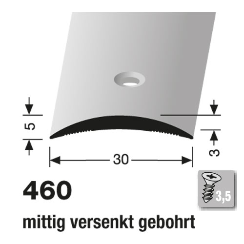 Küberit Alu Übergangsprofil, 30 mm, Typ 460 Küberit Alu Übergangsprofil, 30 mm, Typ 460