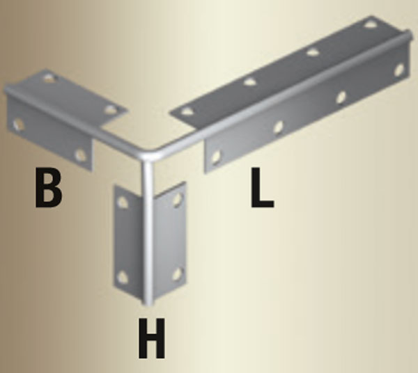 Küberit Alu Treppenkanteneckprofil Typ 871 EV links mit Verbinder, 1,0 x 0,3 x 0,2 m, silber (F4)