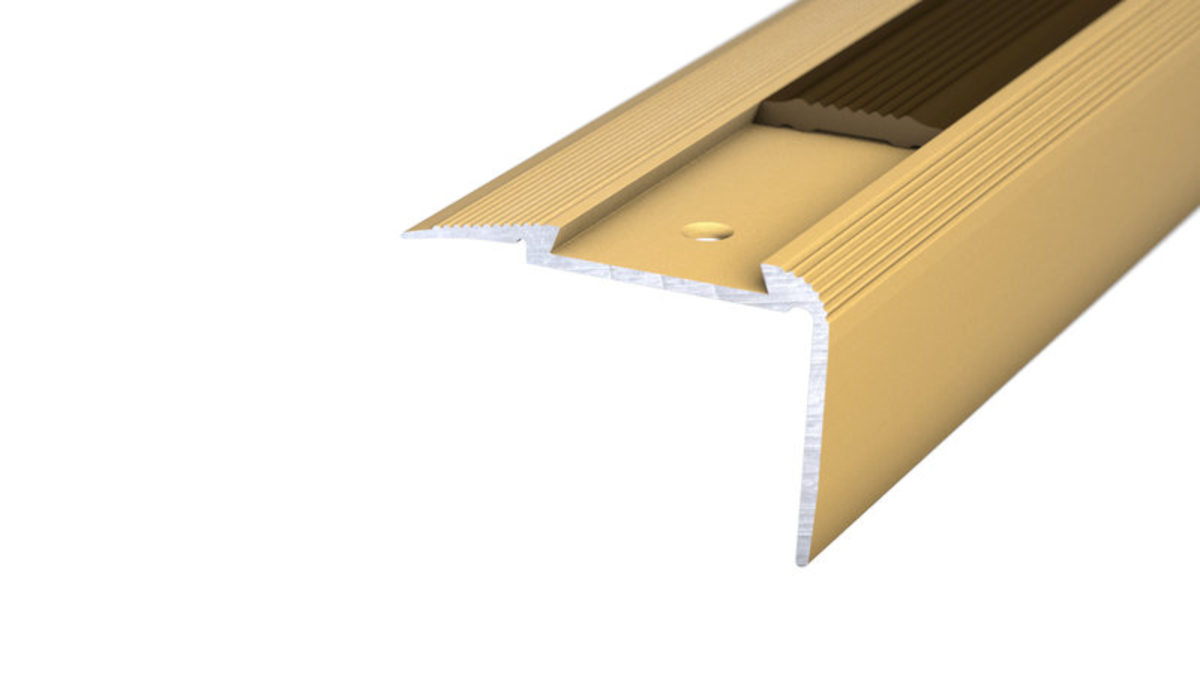 PRINZ Alu Treppenkantenprofil Nr. 193 (Kombiprofil) 54 x 27 mm, 250 cm, gold PRINZ Alu Treppenkantenprofil Nr. 193 (Kombiprofil) 54 x 27 mm, 250 cm, gold
