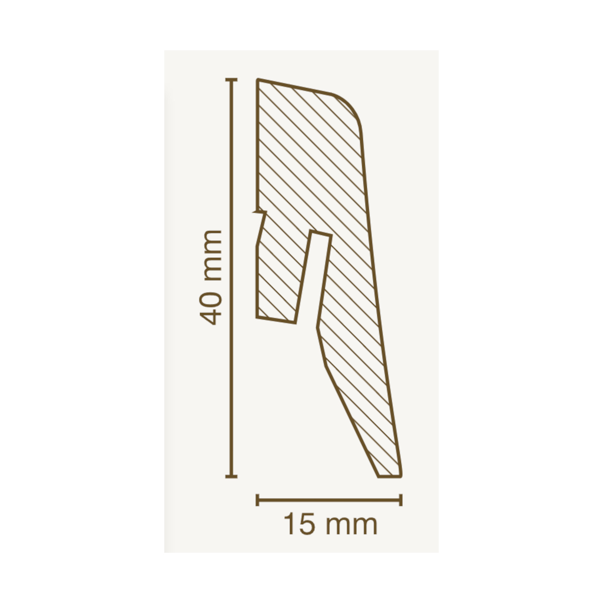 SÜDBROCK MDF Fußleiste 15 x 40 mm, mit Dekorfolie ummantelt, 240 cm SÜDBROCK MDF Fußleiste 15 x 40 mm, mit Dekorfolie ummantelt, 240 cm