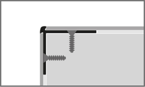 Küberit Alu Treppenkantenprofil Typ 874, 500 cm, edelstahloptik (F2) Küberit Alu Treppenkantenprofil Typ 874, 500 cm, edelstahloptik (F2)