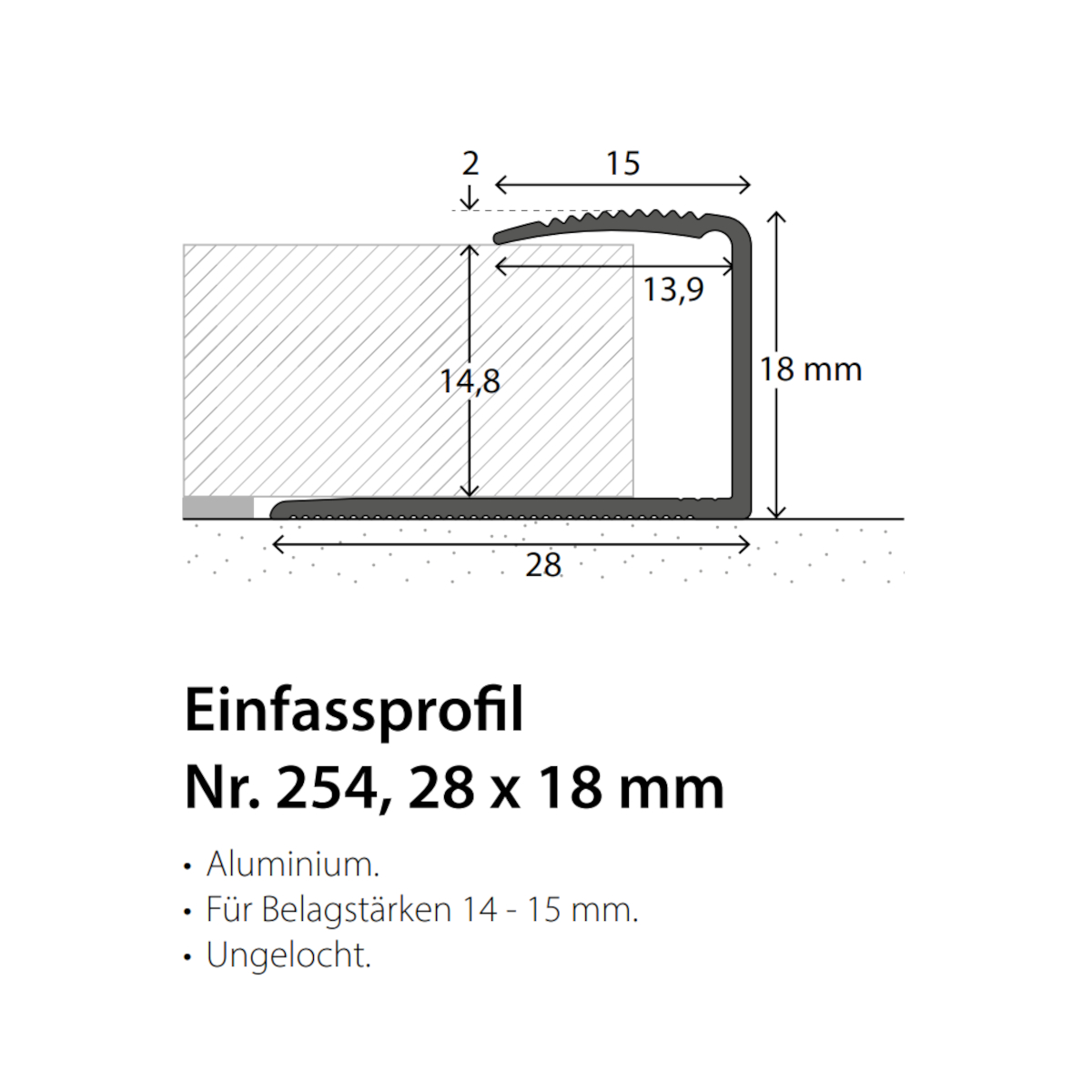 Prinz Alu Einfassprofil Nr. 254, 28 x 18 mm, 270 cm, gold Prinz Alu Einfassprofil Nr. 254, 28 x 18 mm, 270 cm, gold