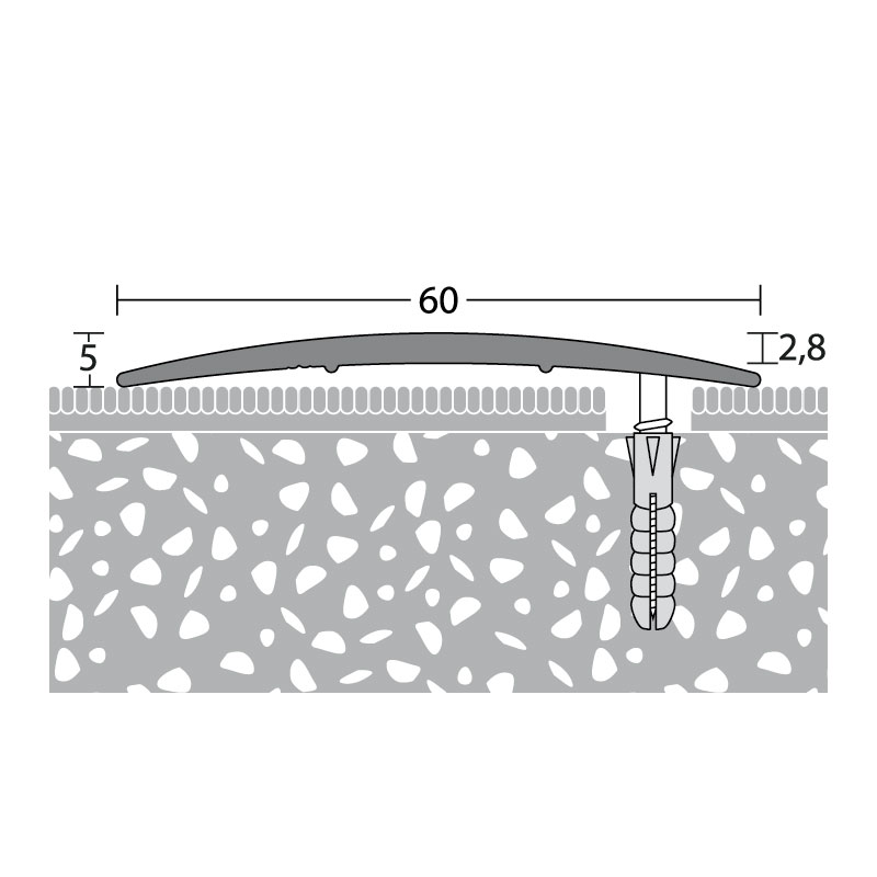 PRINZ Alu Übergangsprofil Nr. 134 S, 60 mm, in verschiedenen Farben PRINZ Alu Übergangsprofil Nr. 134 S, 60 mm, in verschiedenen Farben