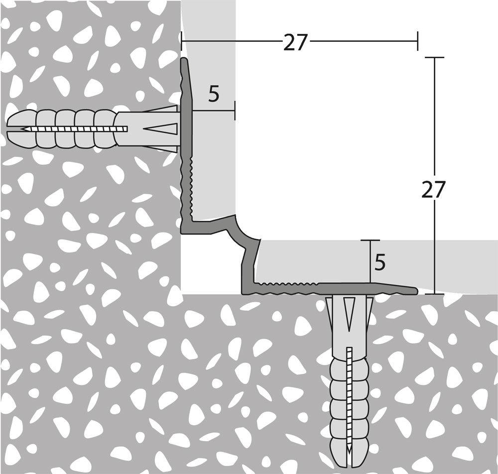 PRINZ Treppenkanteninnenwinkel 25 x 25 mm