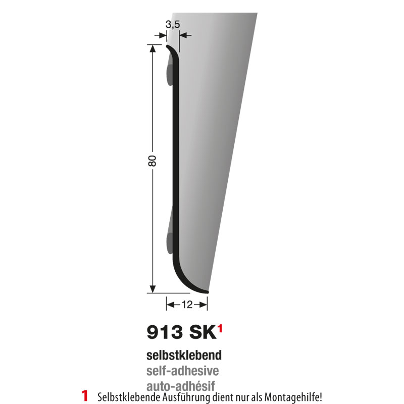Küberit Alu Sockelleiste Typ 913SK