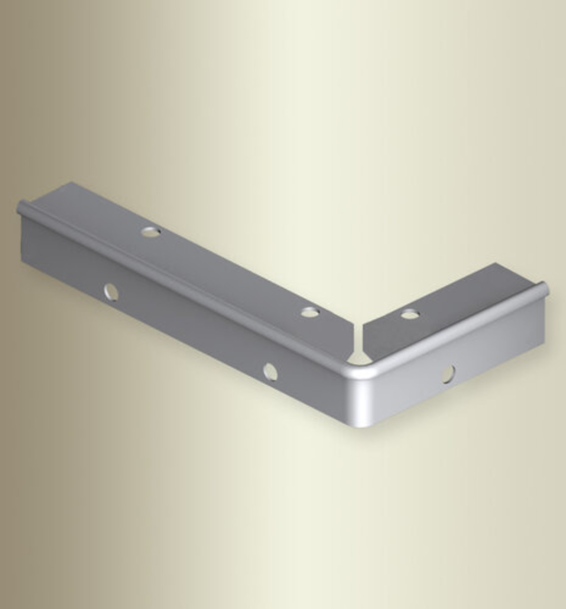 Küberit 870 EC-R 90° 0,3 m x 100 cm, runde Ecke rechts, silber (F4) Küberit 870 EC-R 90° 0,3 m x 100 cm, runde Ecke rechts, silber (F4)