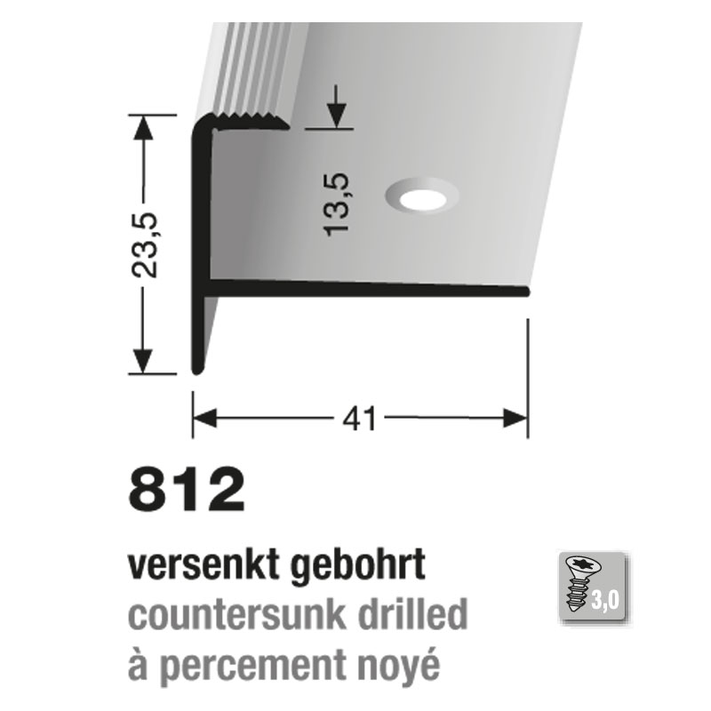 Alu Einfassprofil Typ 812, 500 cm, bronze (F6) Alu Einfassprofil Typ 812, 500 cm, bronze (F6)