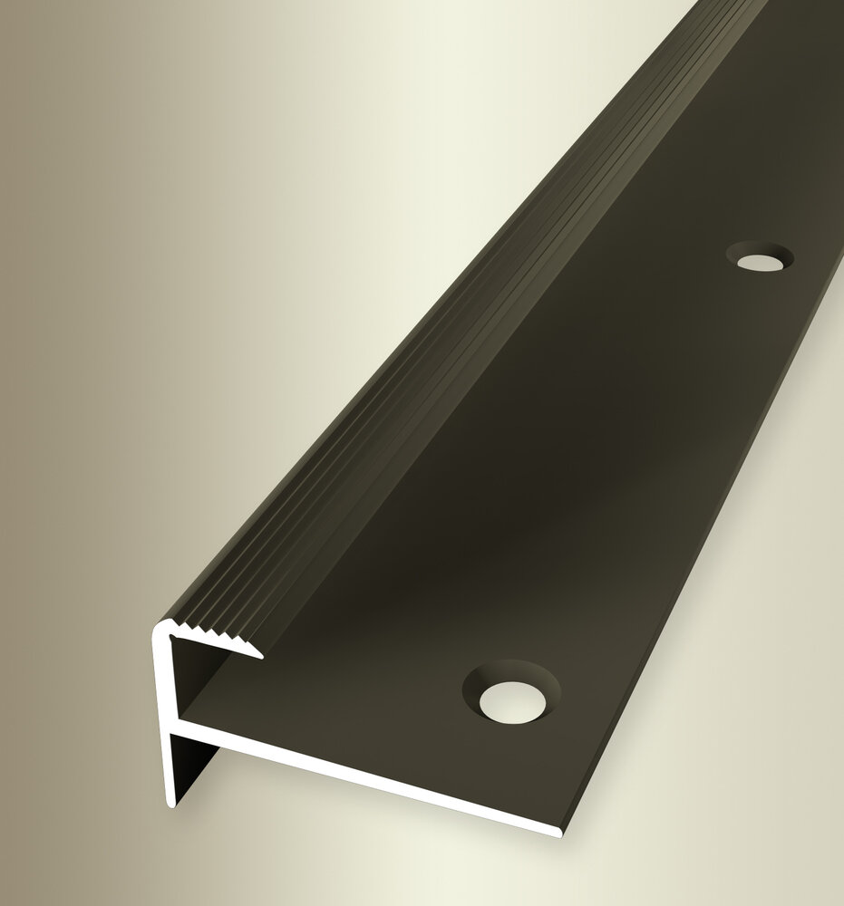 Küberit Alu Treppenkantenprofil Typ 808, 100 cm, bronze (F6) Küberit Alu Treppenkantenprofil Typ 808, 100 cm, bronze (F6)